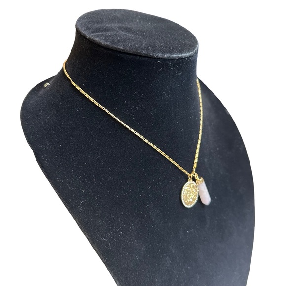 Steve Madden Necklace Womens Evil Eye Quartz Celestial Charm Crystal Gold - Picture 9 of 9